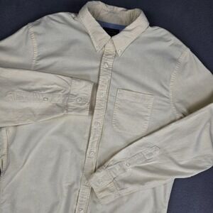 Abercrombie & Fitch Shirt Mens XL White Stretch Long Sleeve Oxford Button Down